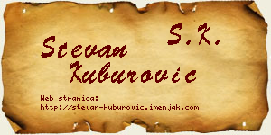 Stevan Kuburović vizit kartica